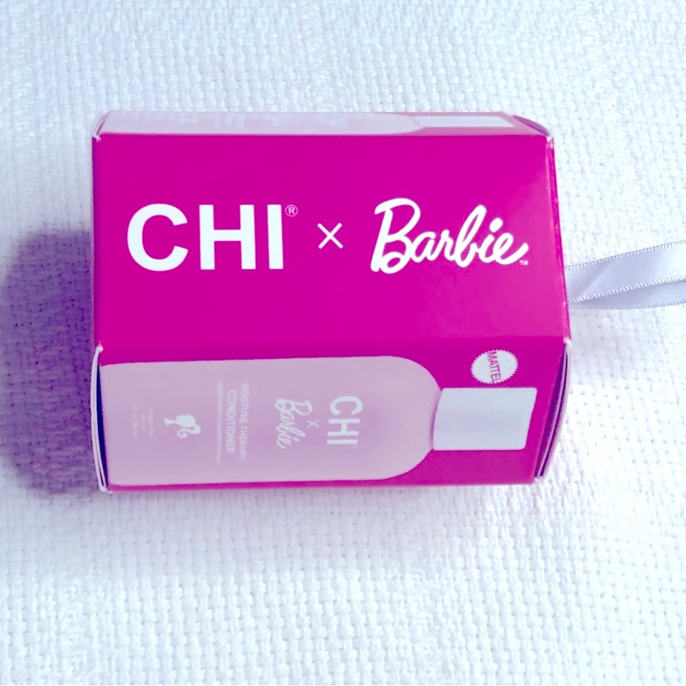 CHI Barbie Christmas Ornaments w/Shampoo & Conditioner. Too Cute for any age NWT
